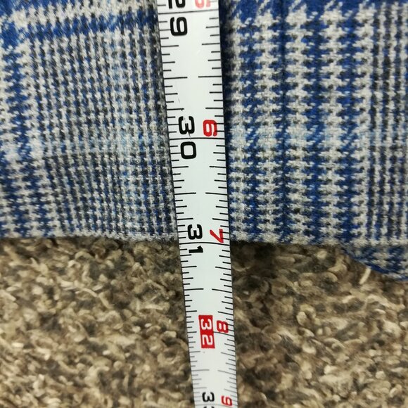 Sartoria Partenopea Sport Coat Wool Prince of Wales Check Blue Gray 44R - Picture 11 of 11